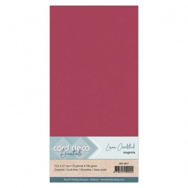 Card Deco linnenkarton vierkant 67 magenta 10 vel 240 grams