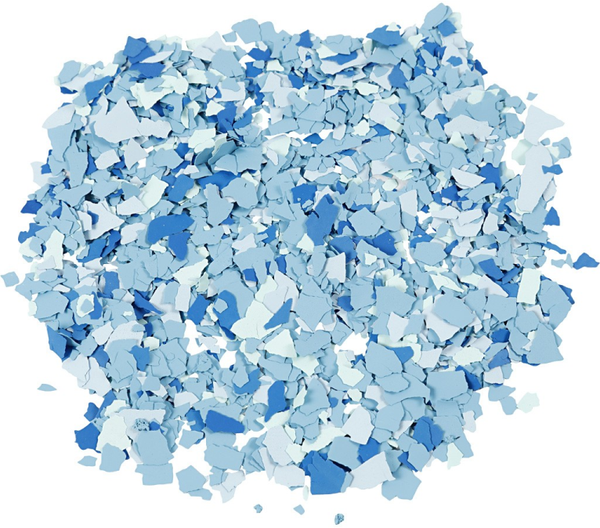 Creotime Terrazzo Flakes (vlokken) blauw strooibus 90 gram
