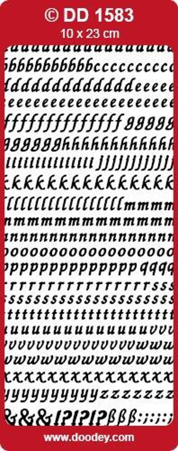 Doodey DD 1583 letters goud stickervel