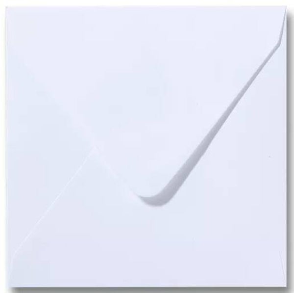 Enveloppen vierkant wit 10 stuks 15,4 x 15,4 cm