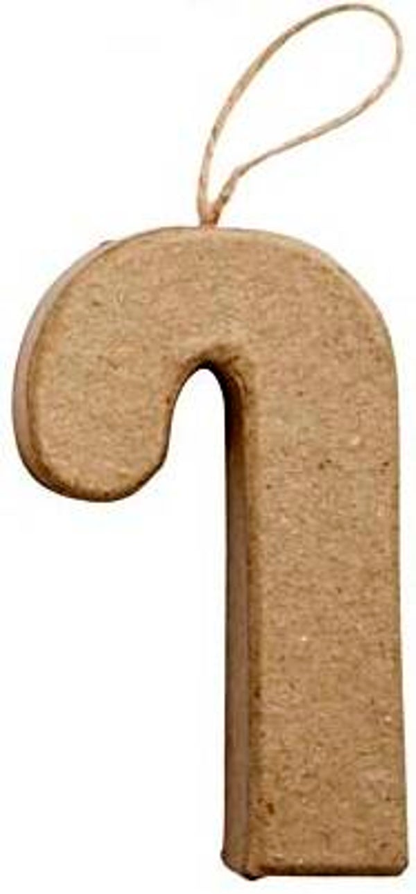 Handgemaakte zuurstok van papier-mâché met jute ophanglus