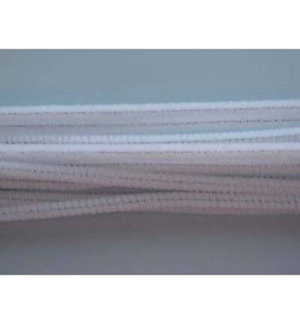 Hobby & Crafting Fun chenille draad wit dikte 6 mm