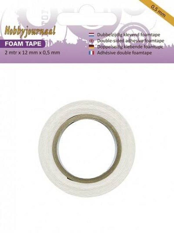 Hobbyjournaal 3D Foam Tape 2 meter x 12 mm x 0,5 mm