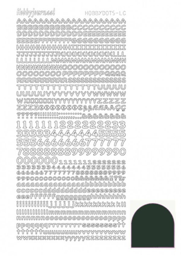 Hobbyjournaal hobbydots stickervel mirror Christmas green