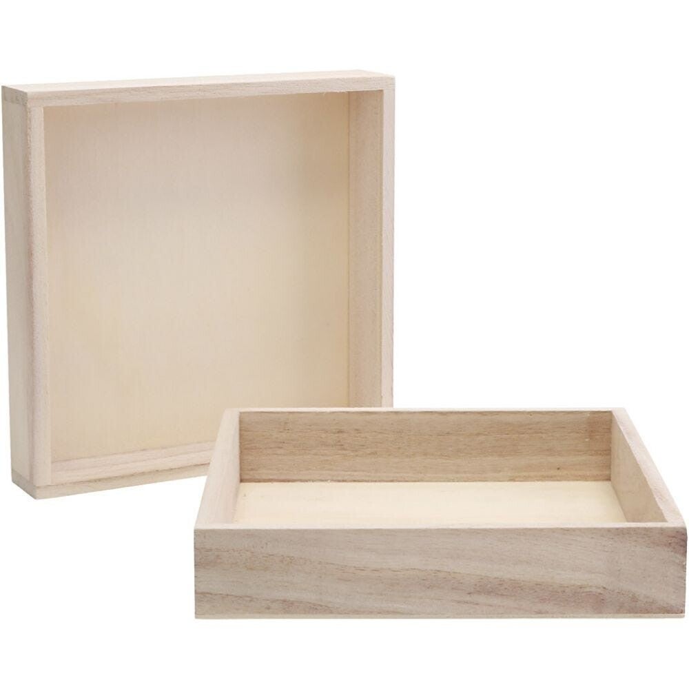 Houten frame met rand 1 stuk 16,5 x 16,5 x 3,1 cm