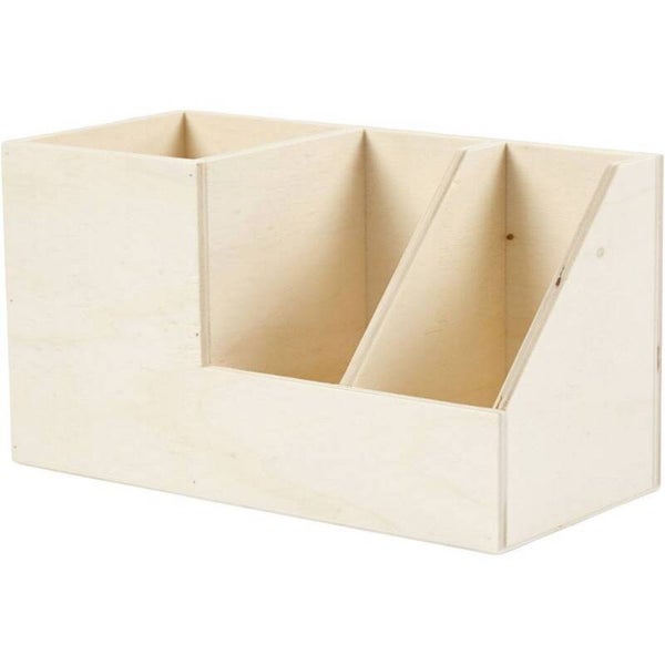 Houten pennenbak 20 x 11 x 9,8 cm