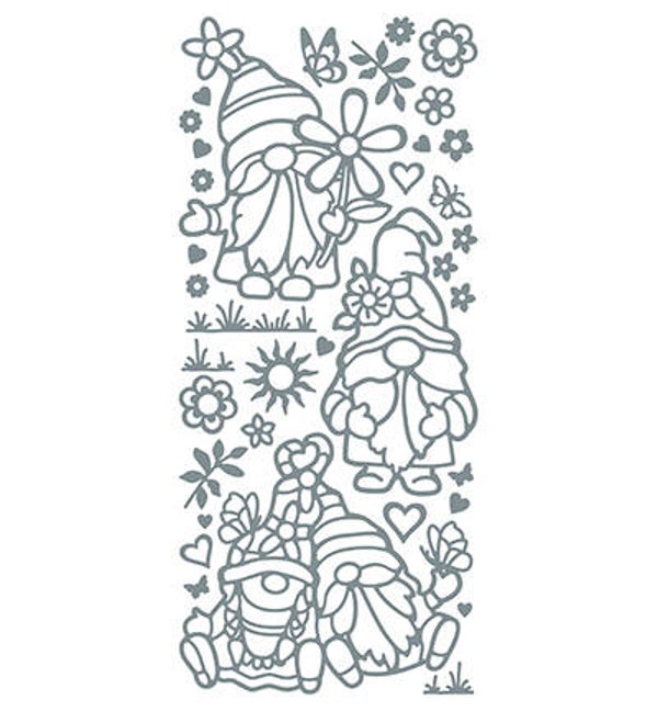 JeJe stickervel gnoom zilver 5015