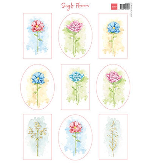 Marianne Design Single Flowers VK9621 knipvel A4