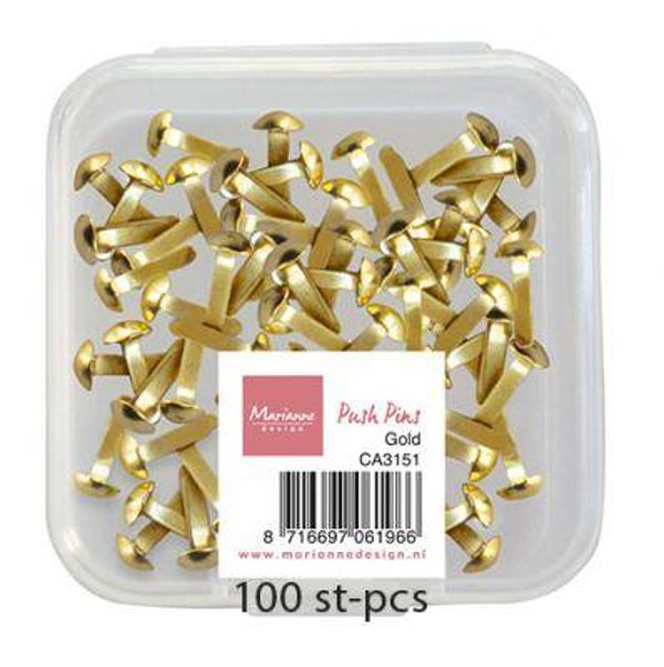 Marianne Design Push Pins (splitpennen) goud CA3151 100 stuks