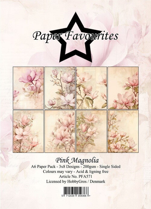 Paper Favourites A6 Pink Magnolia (roze magnolia) PFA571