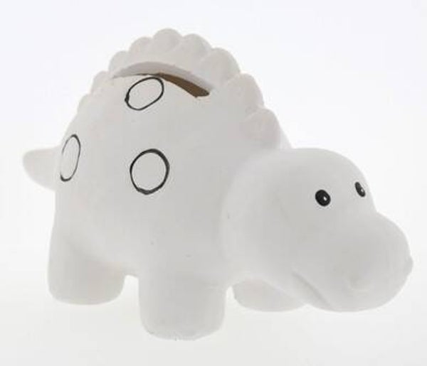 Pincello spaarpot dinosaurus van wit keramiek 6 x 16 x 9 cm