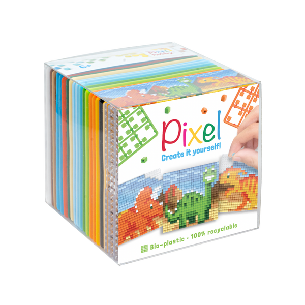 Pixelhobby Create it yourself kubusset dino's 6,2 x 6,2 cm