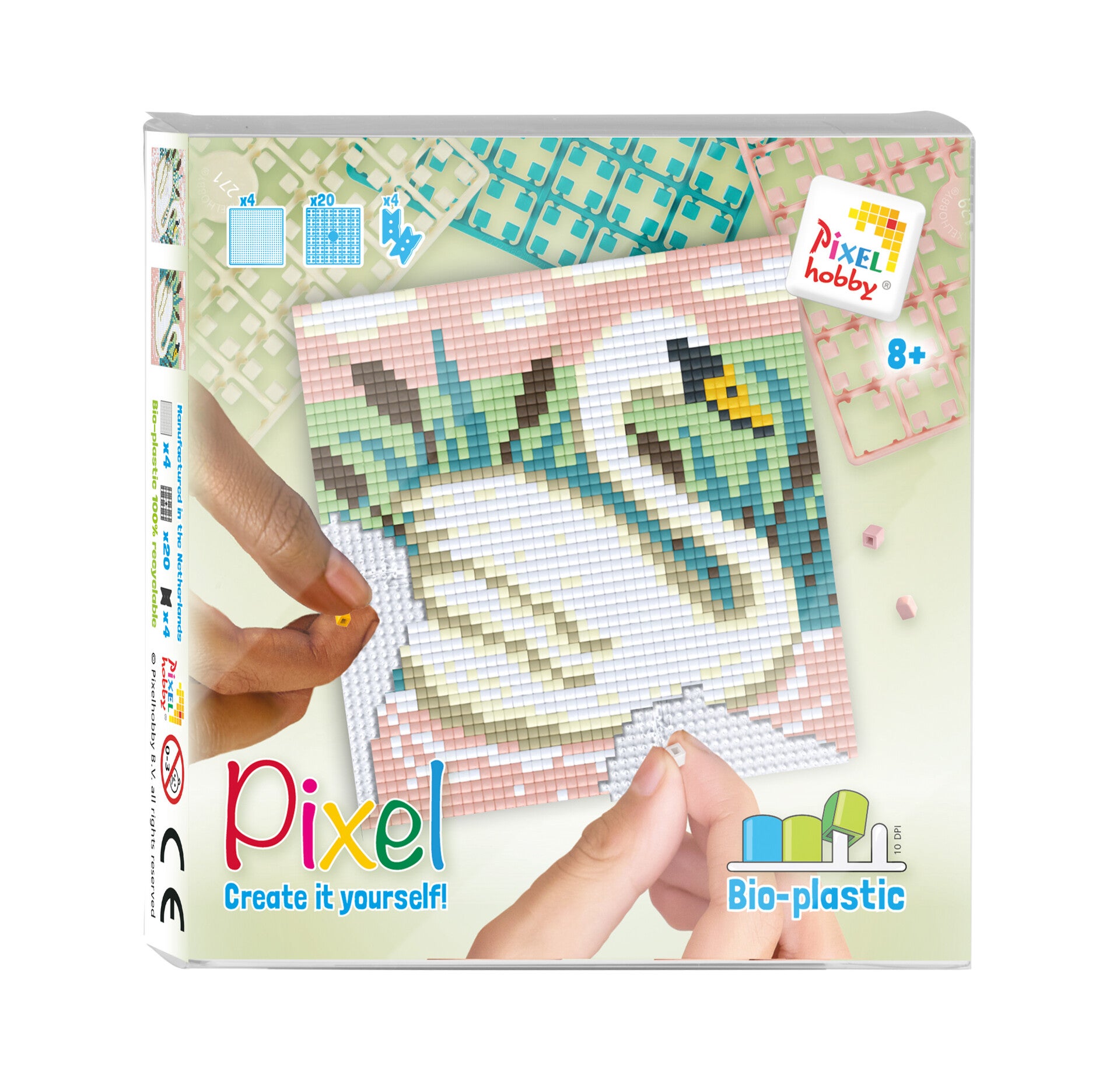 Pixelhobby Create it yourself set 44045 zwaan 12 x 12 cm