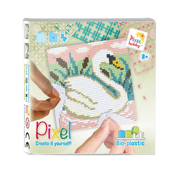 Pixelhobby Create it yourself set 44045 zwaan 12 x 12 cm