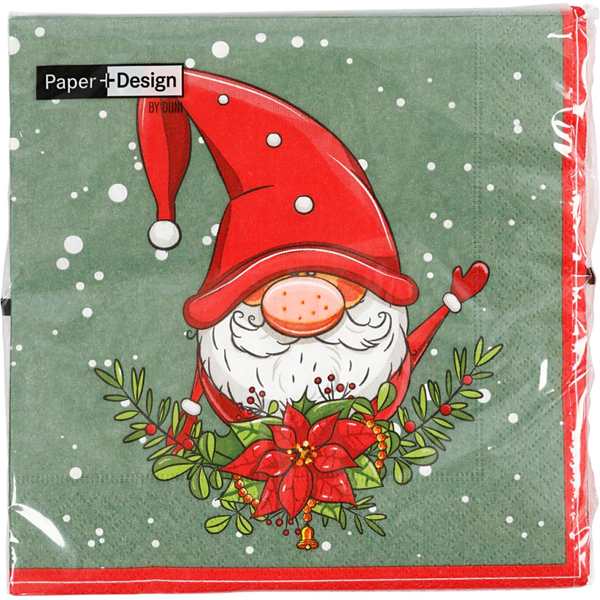 Servet Kerst gnoom 33 x 33 cm
