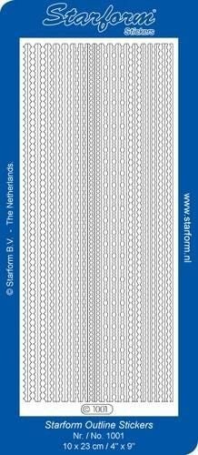 Starform 1001 goud 19 x diverse borders (randjes) stickervel