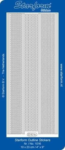 Starform 1016 goud lijntjes en borders (randjes) stickervel