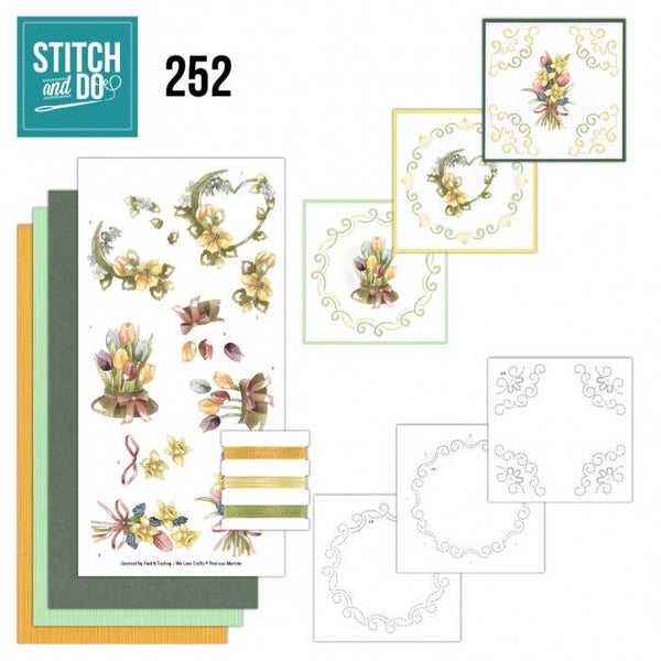 Stitch and Do 252 Precious Marieke Yellow Flowers STDO252