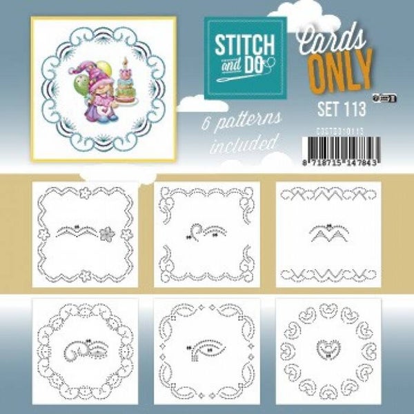 Stitch and Do Cards only 113 en 6 verschillende oplegkaartje