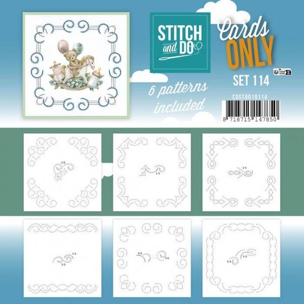 Stitch and Do Cards only 114 en 6 verschillende oplegkaartje