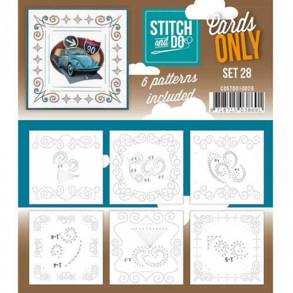 Stitch and Do Cards only 28 en 6 verschillende oplegkaartjes