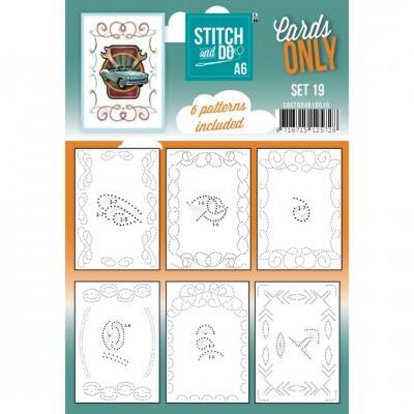 Stitch and Do A6 Cards only 19 en 6 verschillende oplegkaart