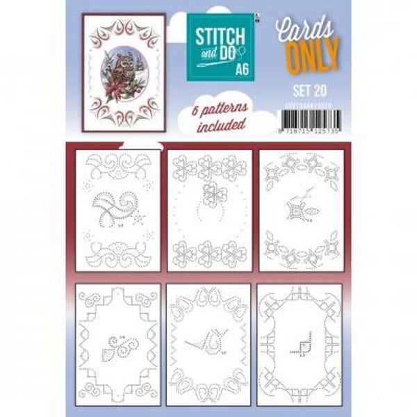 Stitch and Do A6 Cards only 20 en 6 verschillende oplegkaart