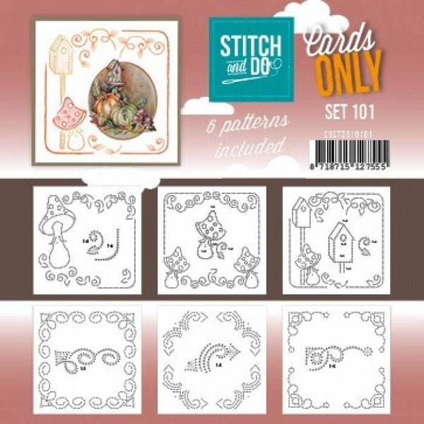Stitch and Do Cards only 101 en 6 verschillende oplegkaartje