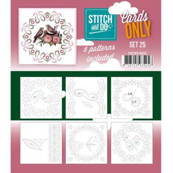 Stitch and Do Cards only 25 met 6 verschillende oplegkaartjes