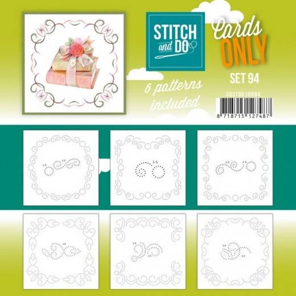 Stitch and Do Cards only 94 met 6 verschillende oplegkaartjes