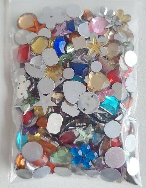 Strasstenen assorti in diverse maten 20 gram