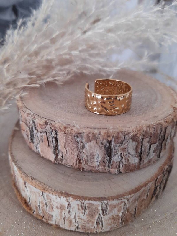 Bague texturée inox