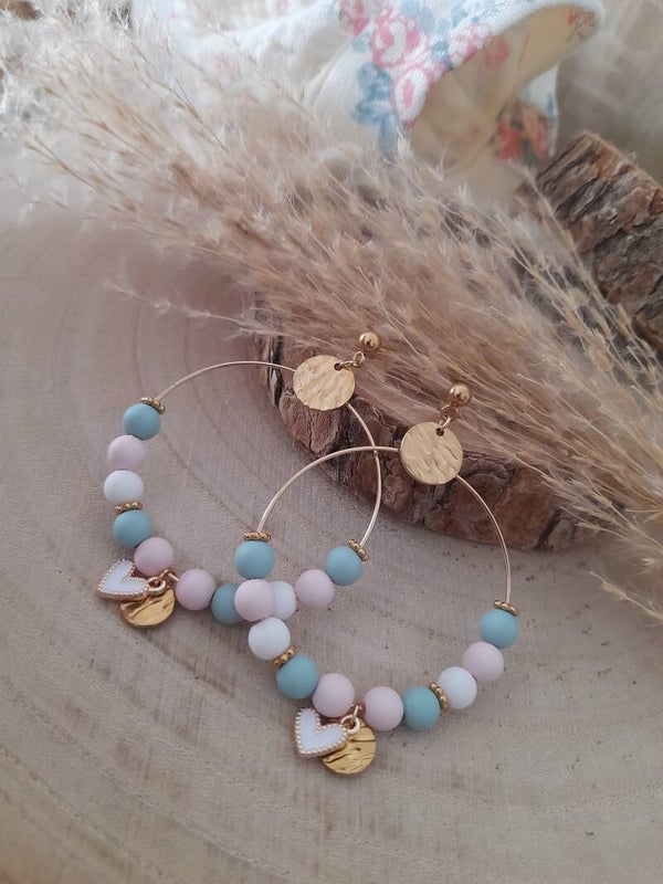 Boucles bi color pastel 🌸