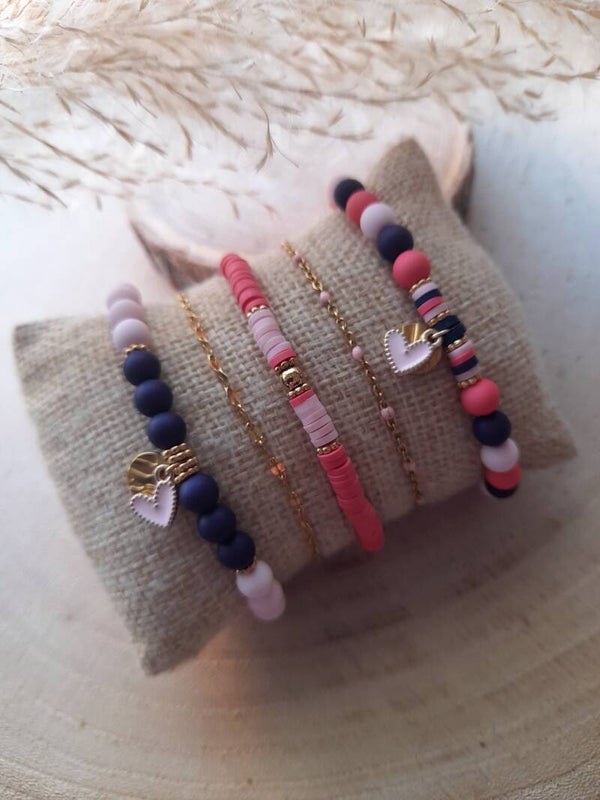 Bracelets thème marine & rose 💕