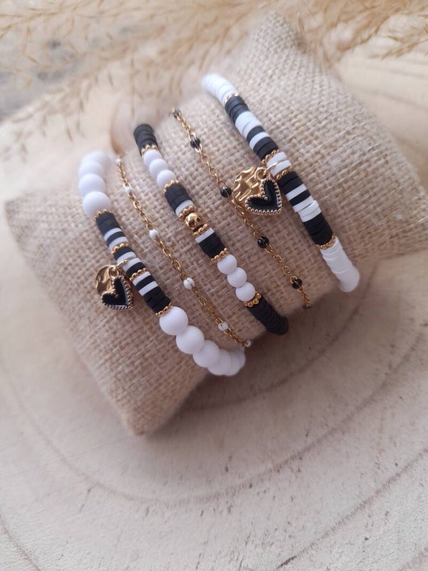 Bracelets thème noir & blanc 🖤🤍