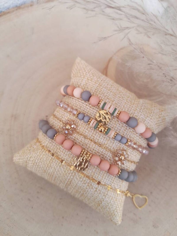 Bracelets kaki marroné beige
