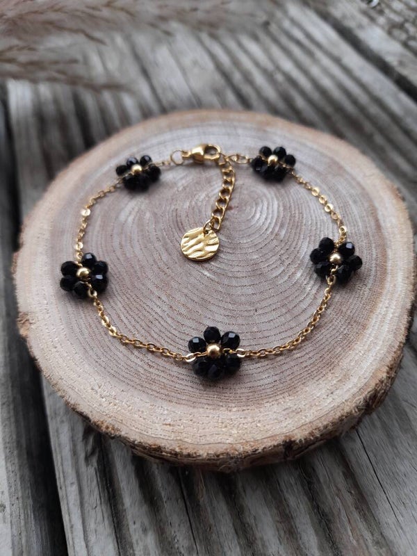 Bracelets fleurs noirs 🖤