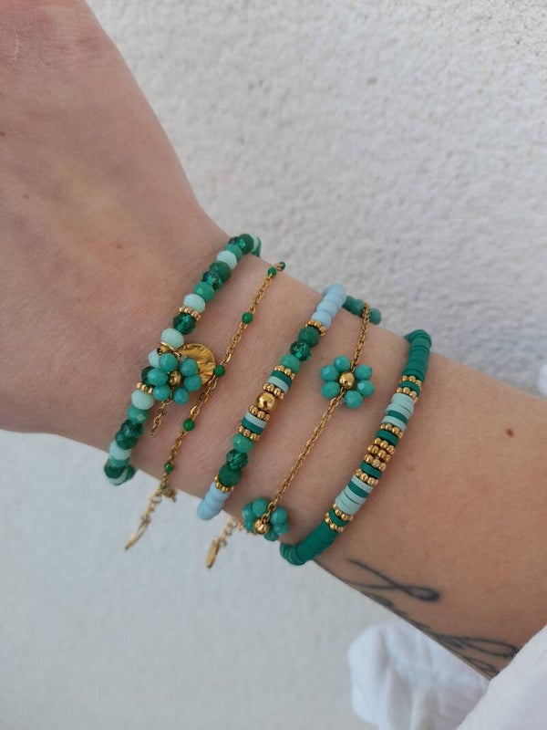 Bracelets thème vert