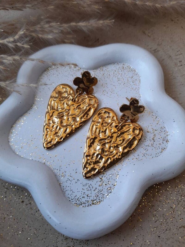 Boucles cœurs texturée 🧡