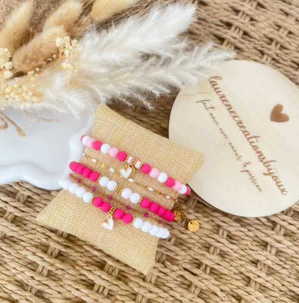 Bracelets rose vif