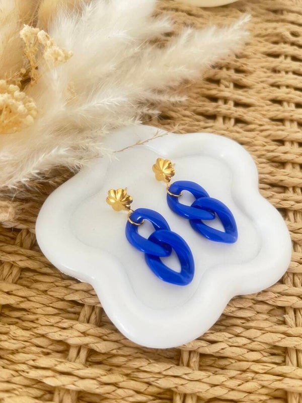 Boules maillons bleu roi