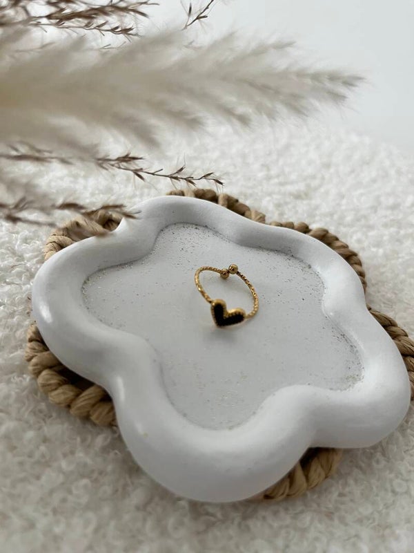 Bague cœur inox