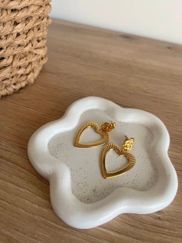 Boucles cœur doré