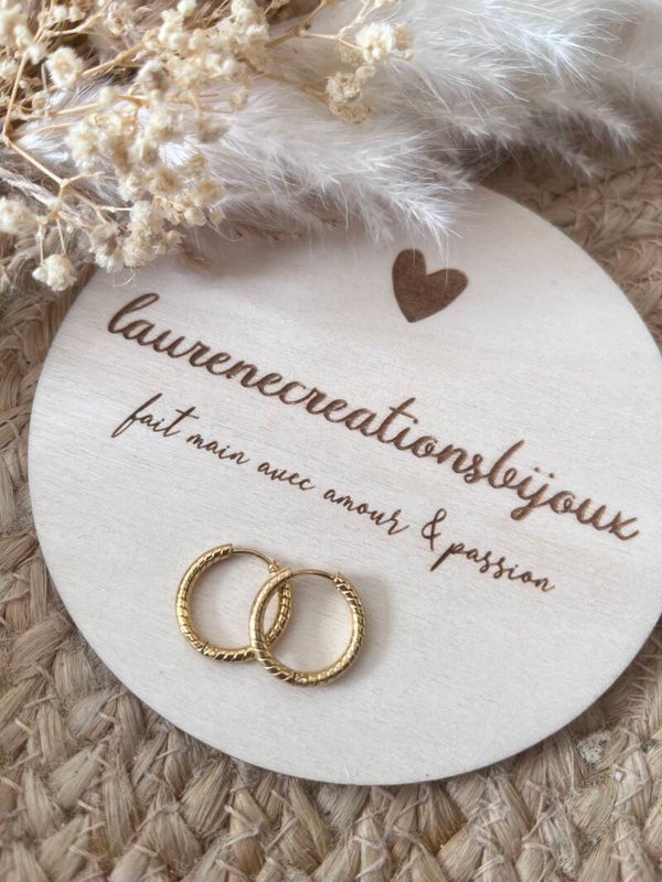 Anneaux doré acier inox