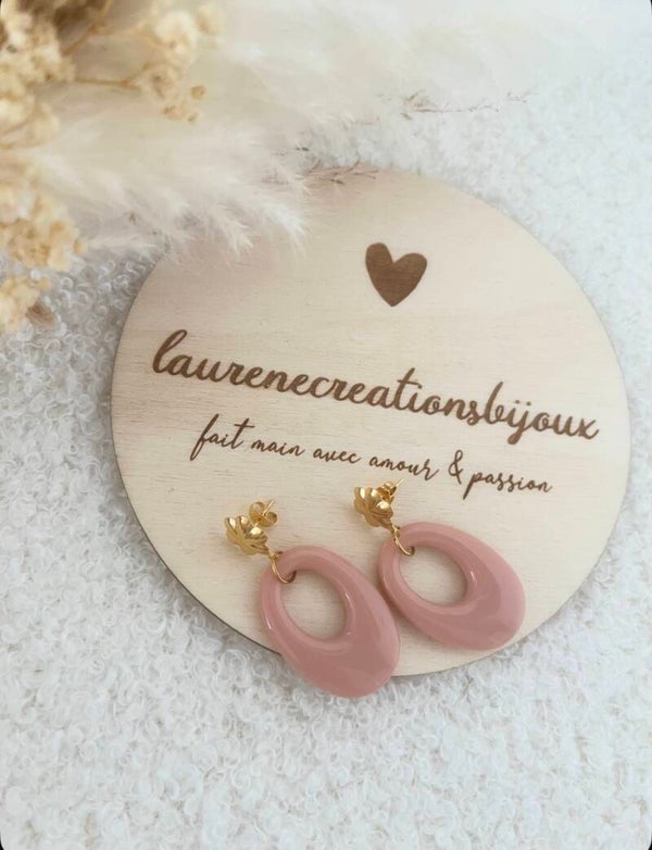 Boucles fleurs rose 🌸