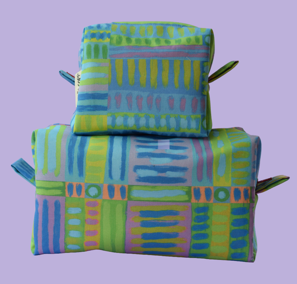 Etui blauw gestreept
