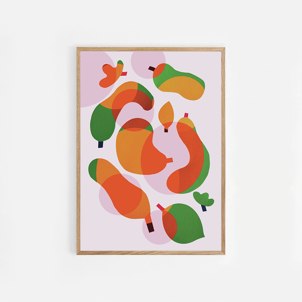 Art print A5 - Bladeren/peren