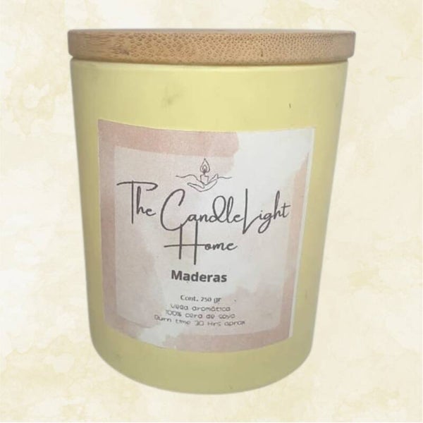 Vaso con Tapa de Bambú – Maderas 250g