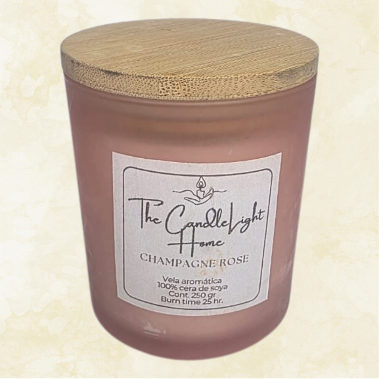 Vaso con Tapa de Bambú – Champagne Rosé 250g