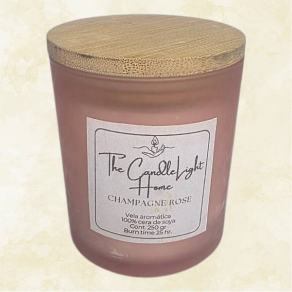 Vaso con Tapa de Bambú – Champagne Rosé 250g